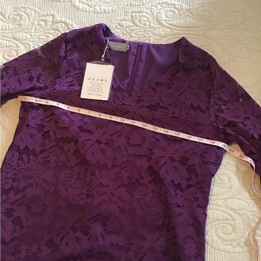 Purple Lace Dress - Picture 7 of 8